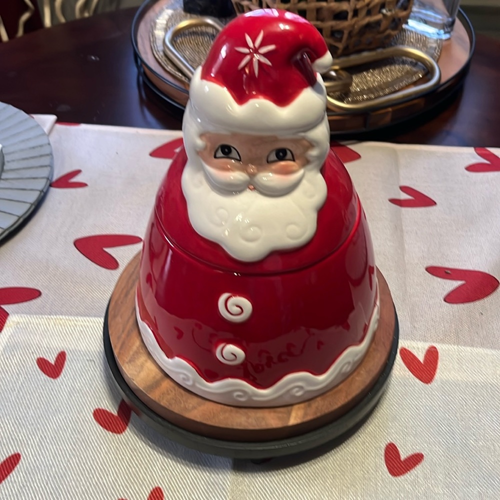 Johanna Parker Carnival Cottage Santa Claus Cookie Jar